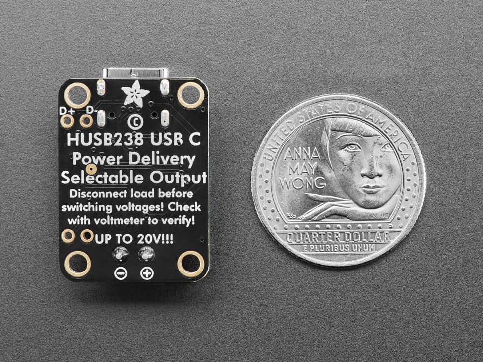 Adafruit USB Type C Power Delivery Dummy - I2C o Switchable - HUSB238 - Stemma QT/Qwiic, 5991