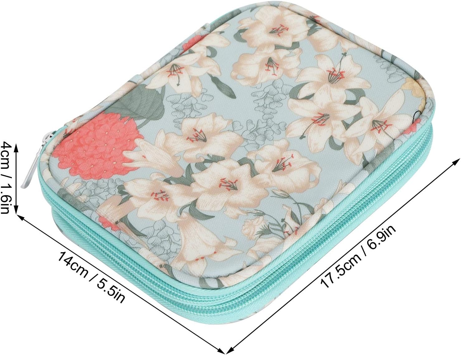 Crochet Hook Case, Crochet Hooks Case Empty Sewing Tool Organizer Bag Oxford Cloth Knitting Accessories Lightweight and Easy to Carry (Green - empty package)