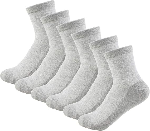 Amazon 百方 強力消臭靴下 ソックス ギフトbox付き6足組セット メンズ 靴下 臭わない 消臭 無臭 アンクル丈 ミドル丈 男女兼用 リブ ビジネス カジュアル 高級綿40コーマ糸 銀イオン フリーサイズ グレーミドル丈6足組 靴下 レッグウェア 通販