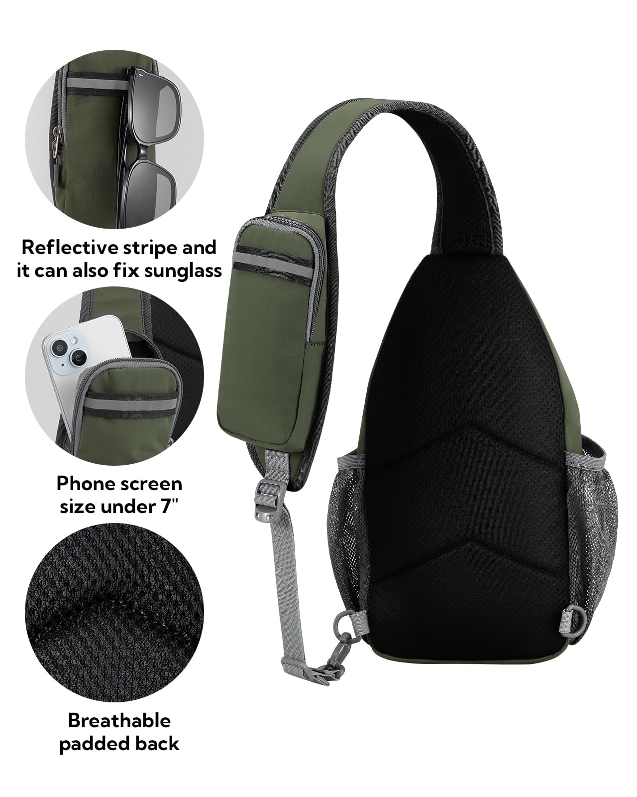 WATERFLY Crossbody Sling Backpack Sling Bag Travel Hiking Daypack view 5