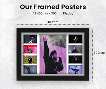 AllStarMedia Tribute to The Weeknd Inspired Poster Print – Limited Edition Fan Art Gift | Music Wall Art | A4 Framed (30x21cm)