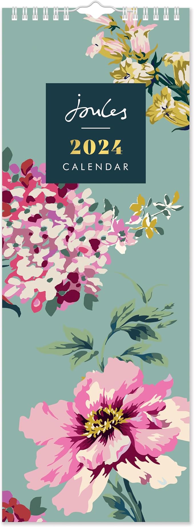 Portico Designs Ltd 2024 Joules Floral Slim Wall Calendar Month To View