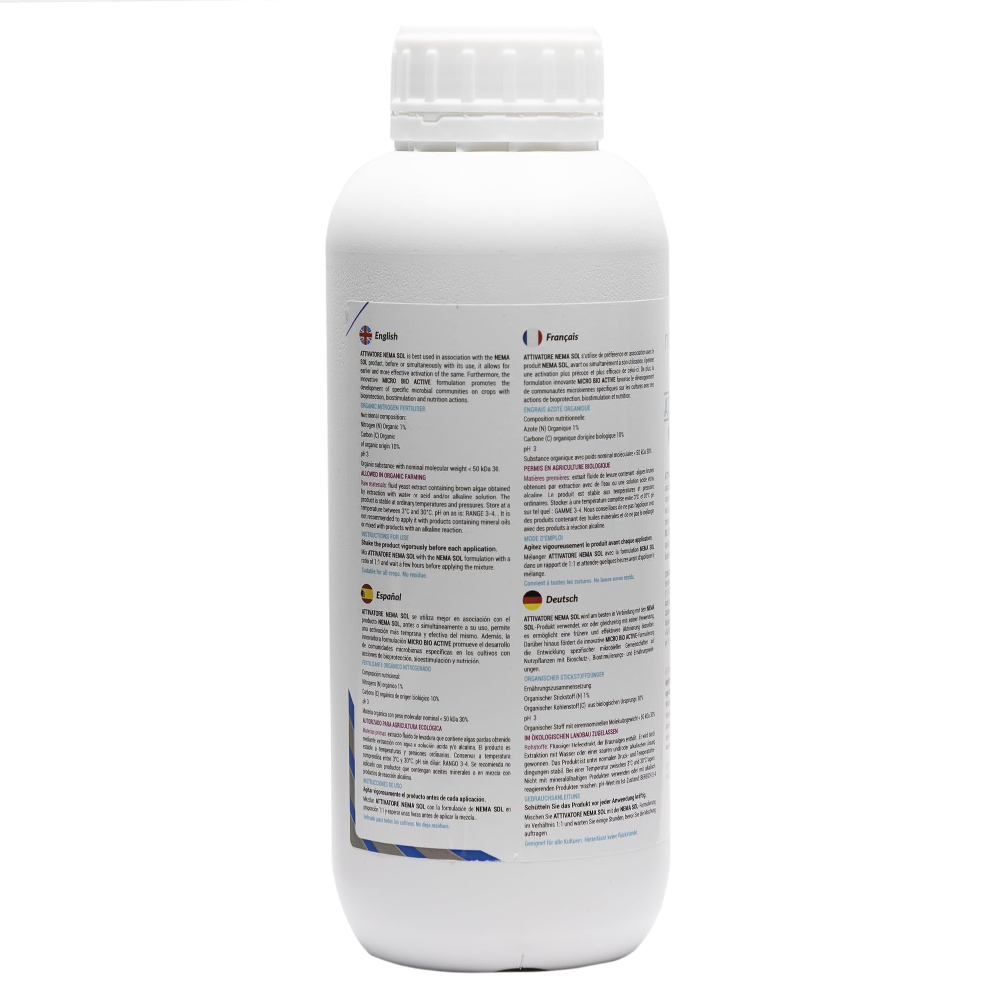 Nutrigenera - Nema Sol bio- Bioprotettore radicale (NEMATODI) con Pochonia clamidosporia e Arthrobotrys spp - 1L