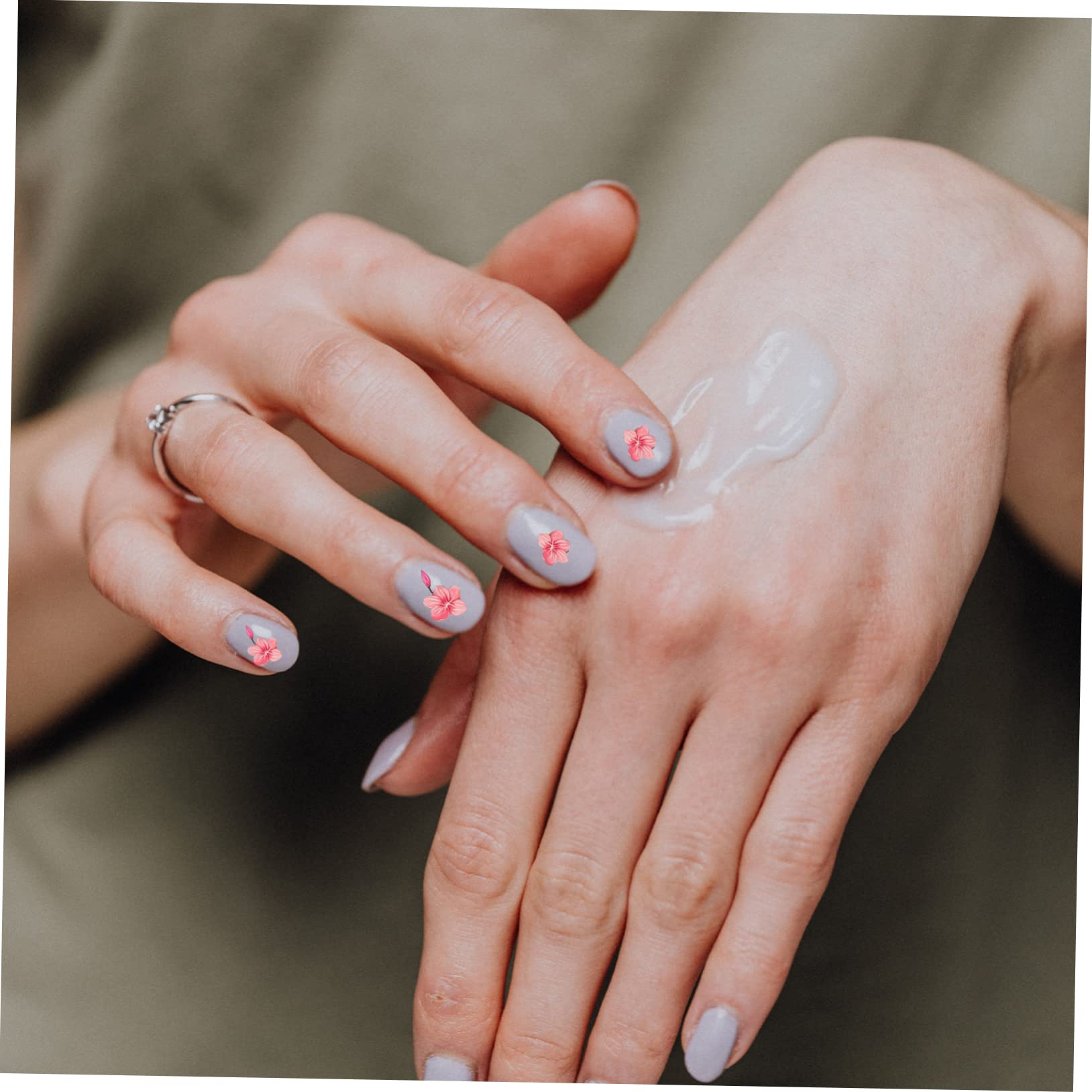 Healeved 18pezzi Adesivi Per Unghie Fiori Decorativi Nail Art Per Manicure Creativa e Decorazioni Eleganti Per Unghie e Accessori