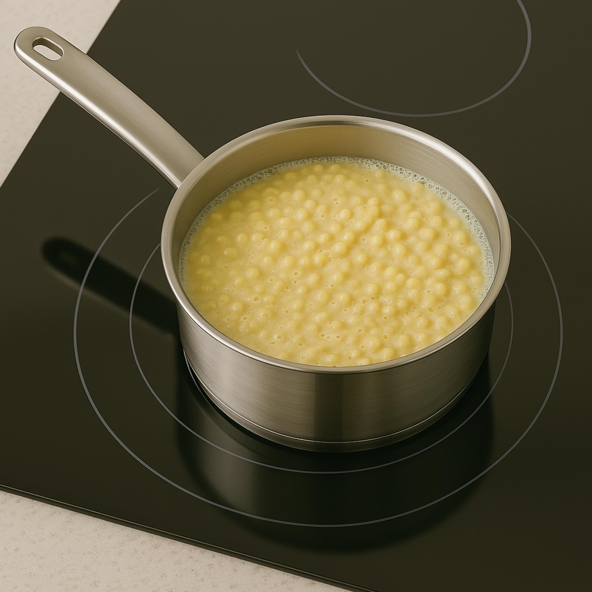 Well Home Set de batterie de cuisine 7 pièces et poêles en acier inoxydable Ø20 et Ø24 x 5 cm, convient pour induction et sans antiadhésif