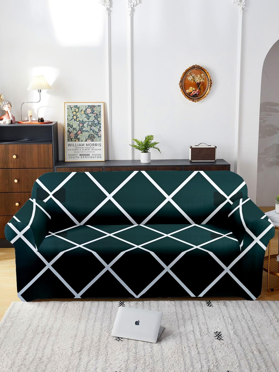 Cortina 95% Polyester, 5% Spandex Elastic Stretchable Universal Sofa Cover, Three Seater, Pine (B0CMJCRVXS) Amazon Price History, Amazon Price Tracker