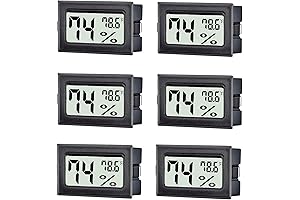 6-Pack Mini Digital Thermometer Hygrometer: Precision Monitoring for Temperature and Humidity