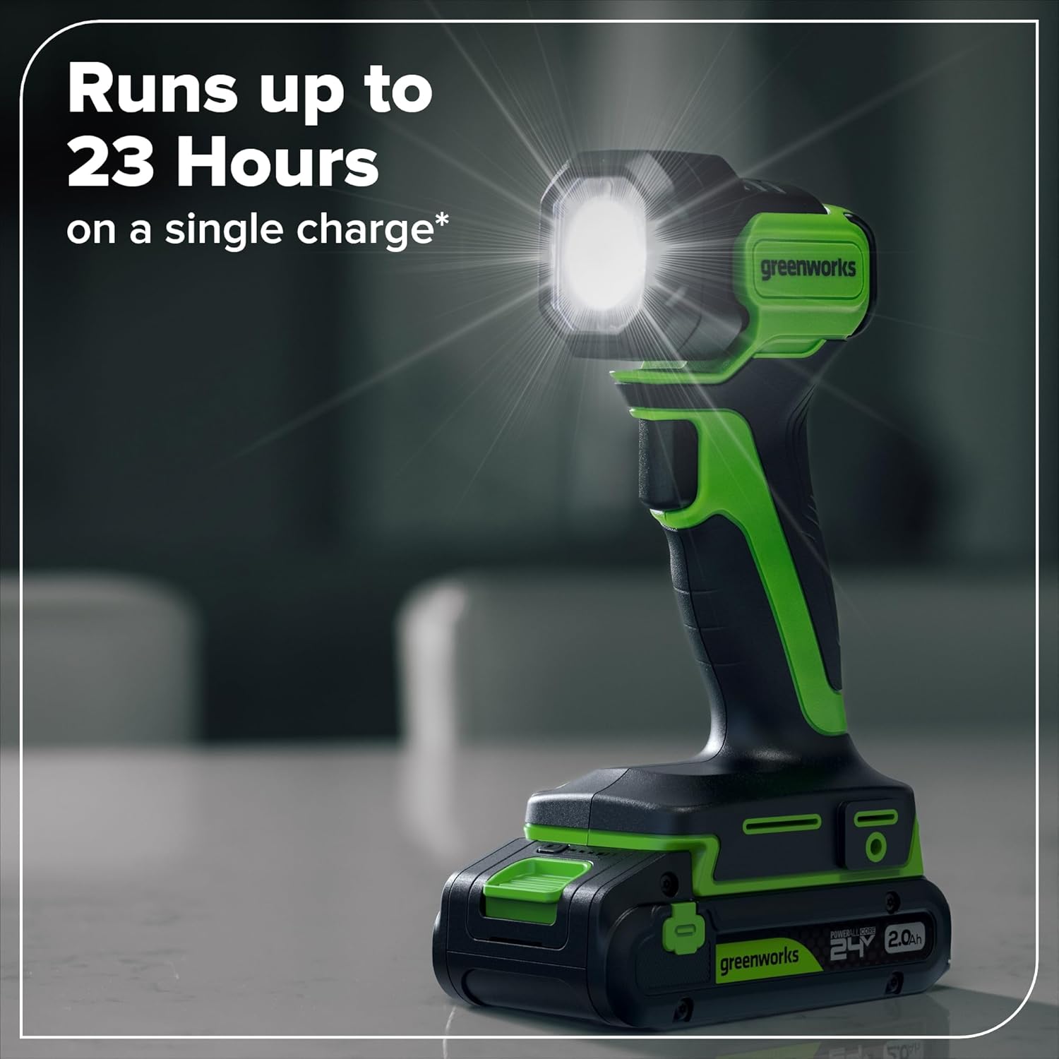 GREENWORKS 24V (4-TOOL) Combo (1/2” Drill + 1/4” Impact Driver + 6.5” Circular Saw + 200Lm Flashlight), 4.0Ah + 2.0Ah Batteries (24,000mAh Power Bank), (2) Braided Cables, 65W Rapid Charger 21 71o3gBK2fQL. AC SL1500