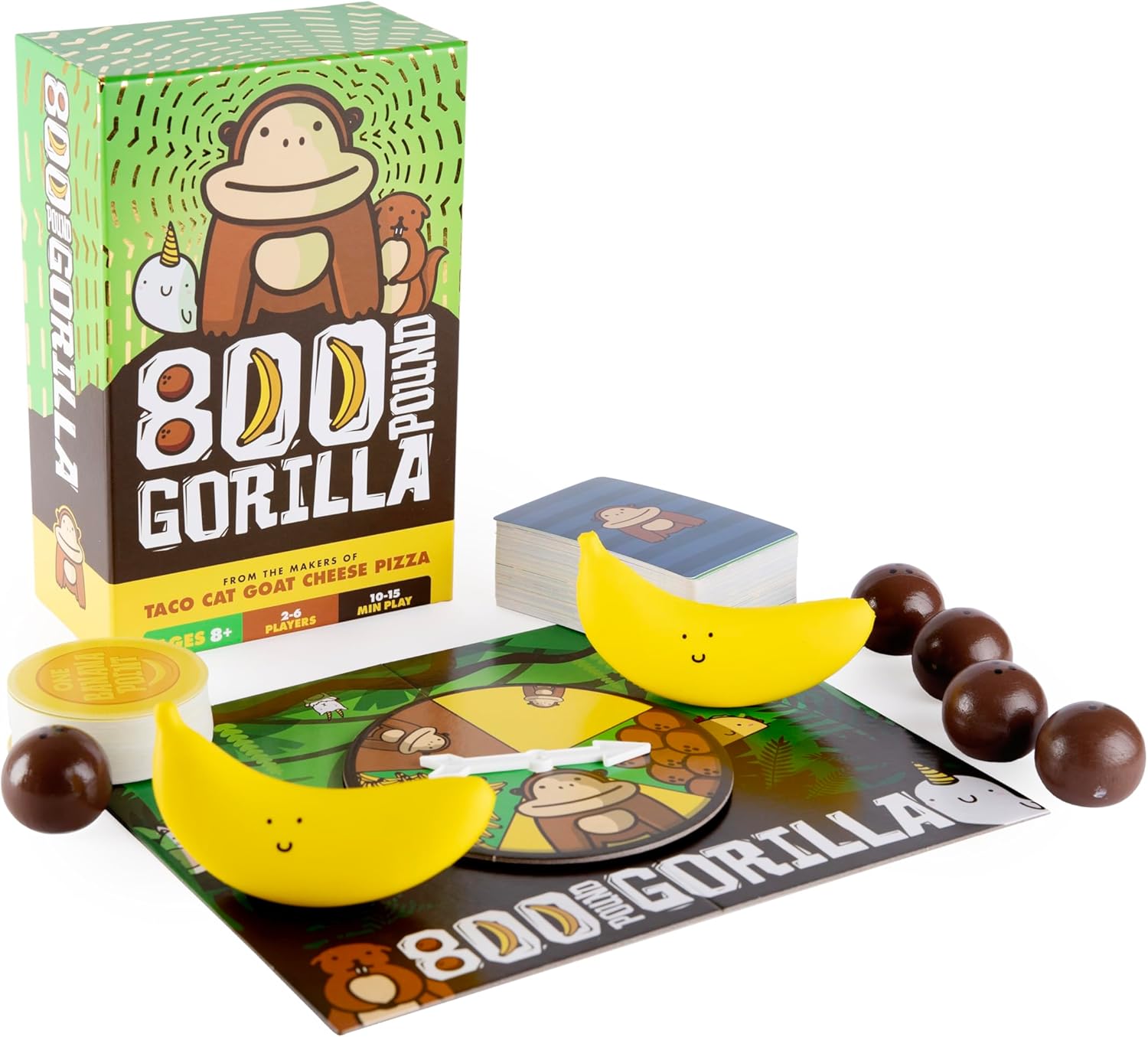 800 Pound Gorilla Board Game by Taco Cat Goat Cheese Pizza - Fun Family Card Game for Kids and Adults – Great for Family Game Night, Birthday Gift for Kids 8+ - Easy, 15 min, 2-6 Players