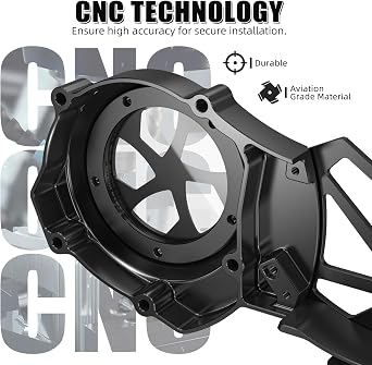 NICECNC Sprocket Protector Engine Crankcase Guard Black