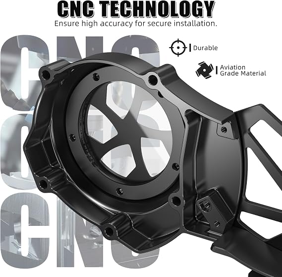 NICECNC Sprocket Protector Engine Crankcase Guard Black