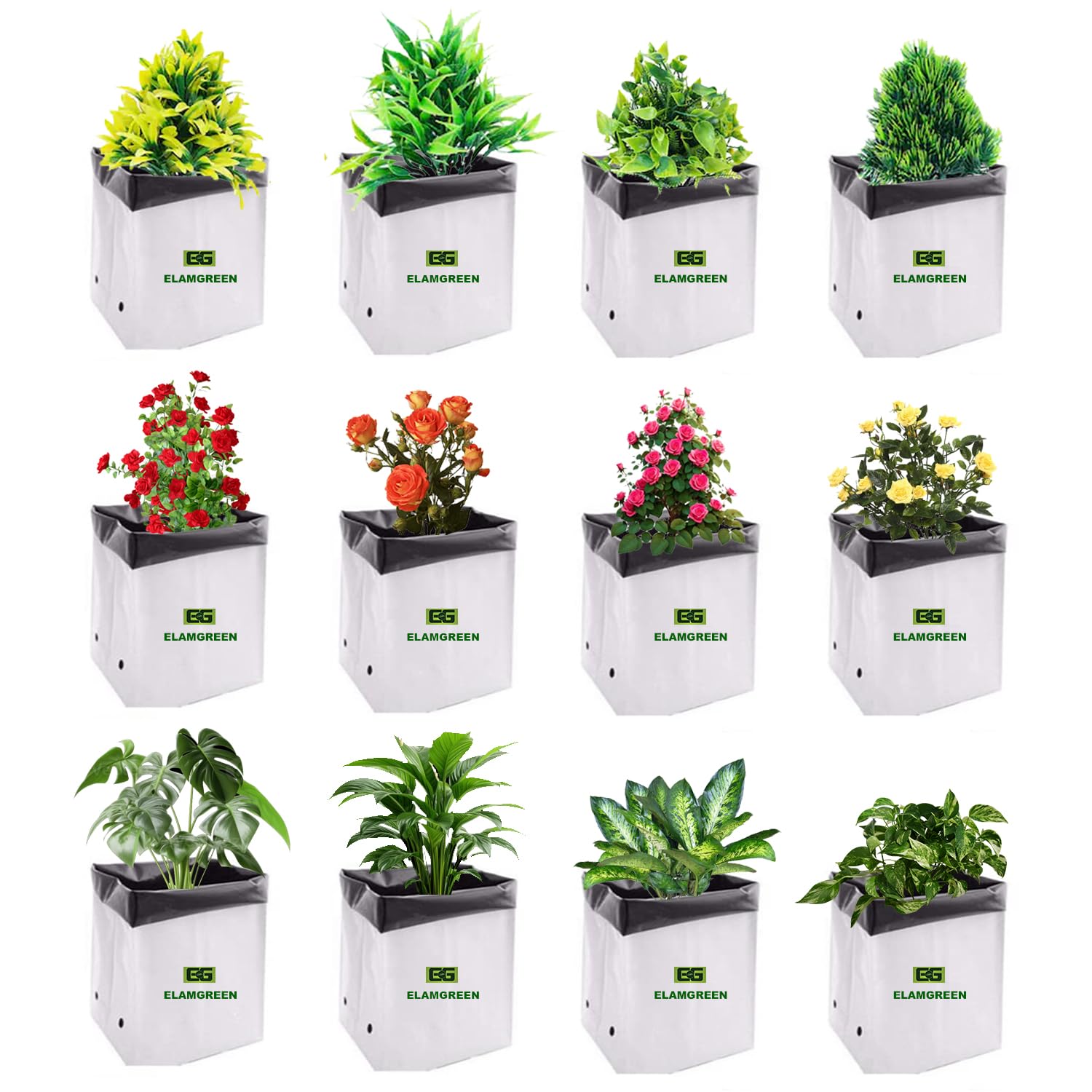 EG ELAMGREEN Grow Bags for Gardening 20x20x30 cm 10 Bag Grow Bags for Plants, Plant Bags for Home Garden get Vegetable Seeds for Home Garden (B077NF15RF) Amazon Price History, Amazon Price Tracker