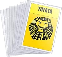 Vista 1 de Protectores de página para programas de juego de Broadway y programas de teatro, 50 protectores de hojas para folletos antiguos de 6 x 9 pulgadas