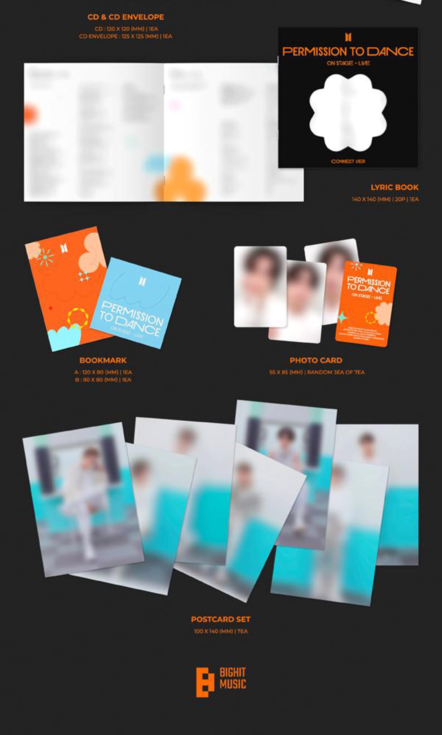 BTS Permission to Dance on Stage Album (LIVE - 2 Ver. Set