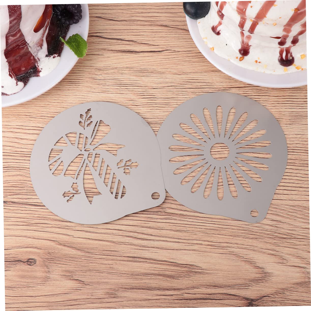 Alipis 3sets Stencil Per Cappuccino Inossidabile Decorazione Per e Latte Art Facili e Utilizzare Per Decorazioni