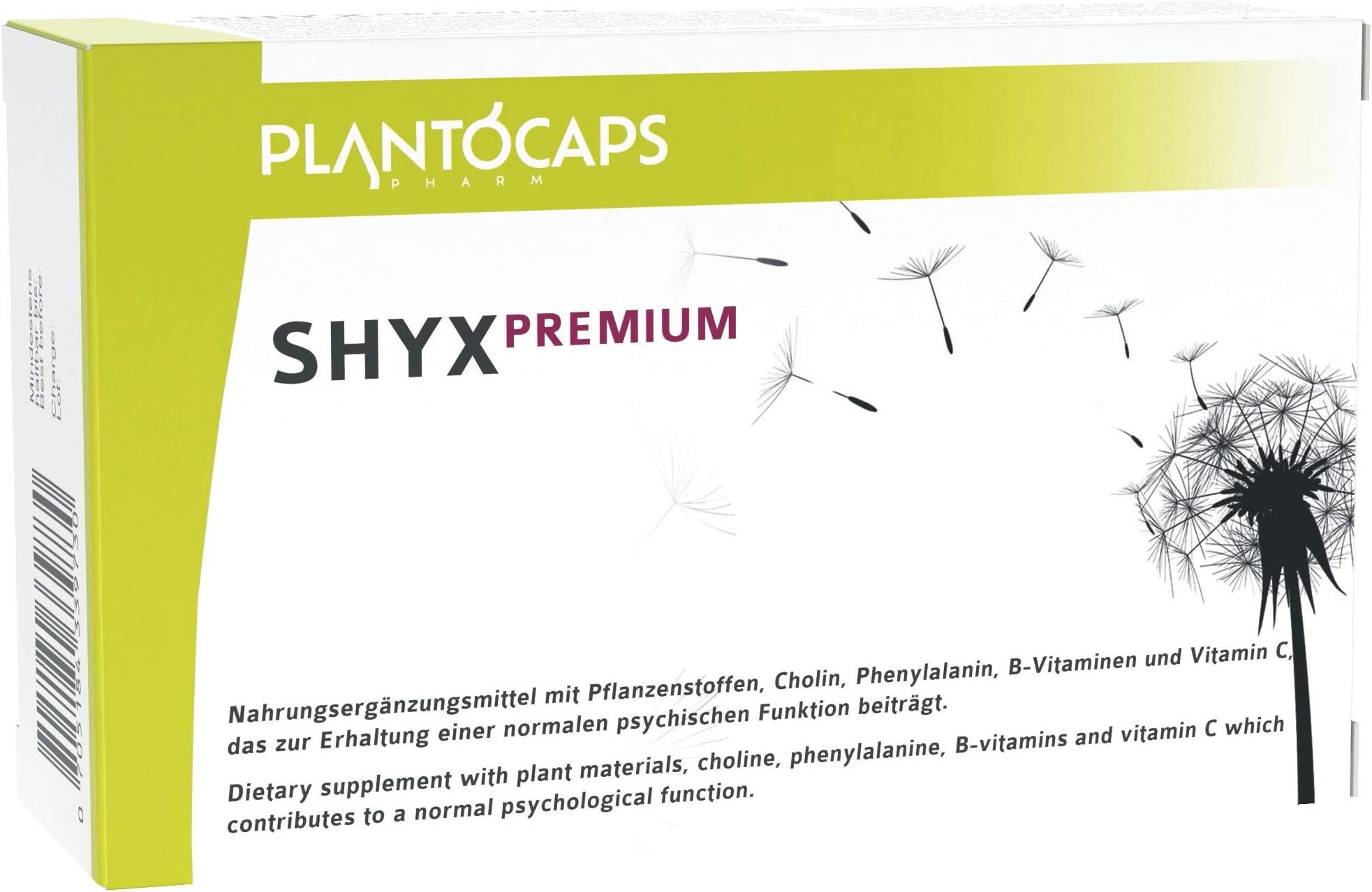 plantoCAPS® shyX® PREMIUM | Natural remedy for normal mental function (mood elevator), fatigue reduction (burnout) and normal functioning of the nervous system (anti-stress) as well as for falling asleep more easily and sleeping well through the night