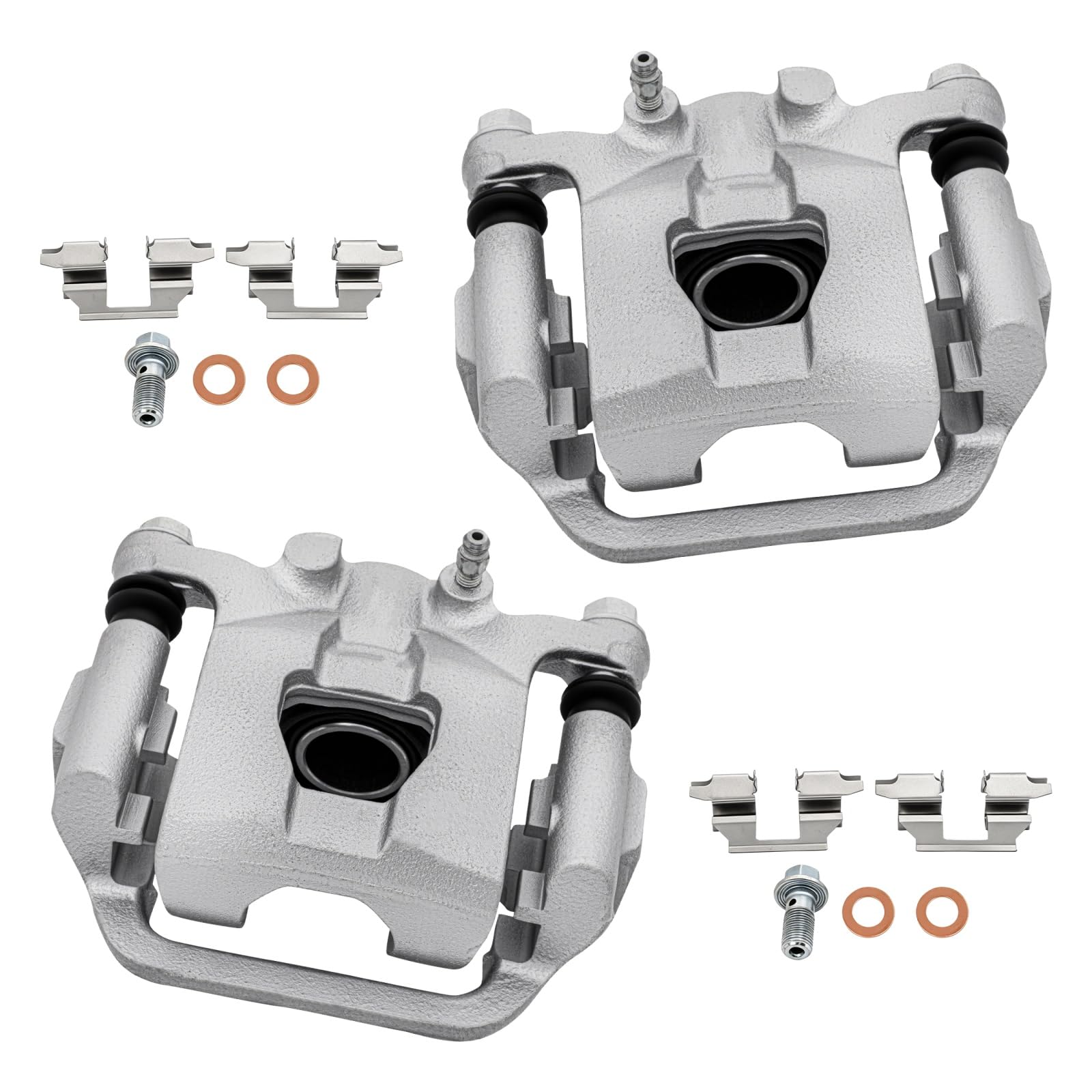 cciyu Rear Left &amp; Right Brake Calipers w/Bracket 19B2780 19B2781 For Nissan