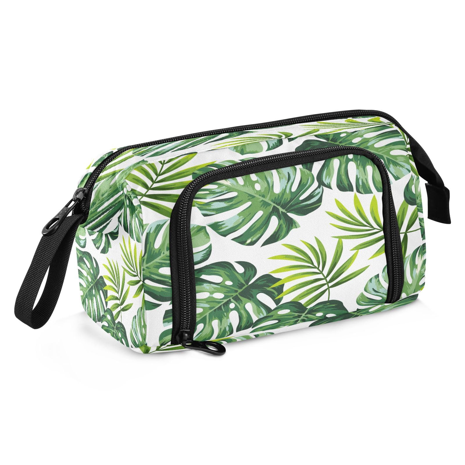 Mnsruu Exotic Palm Leaves Big Capacity Pencil Case Pouch Pen Case Pencil Box Stationery Office Organizer Bag for Boys Girls — image 1