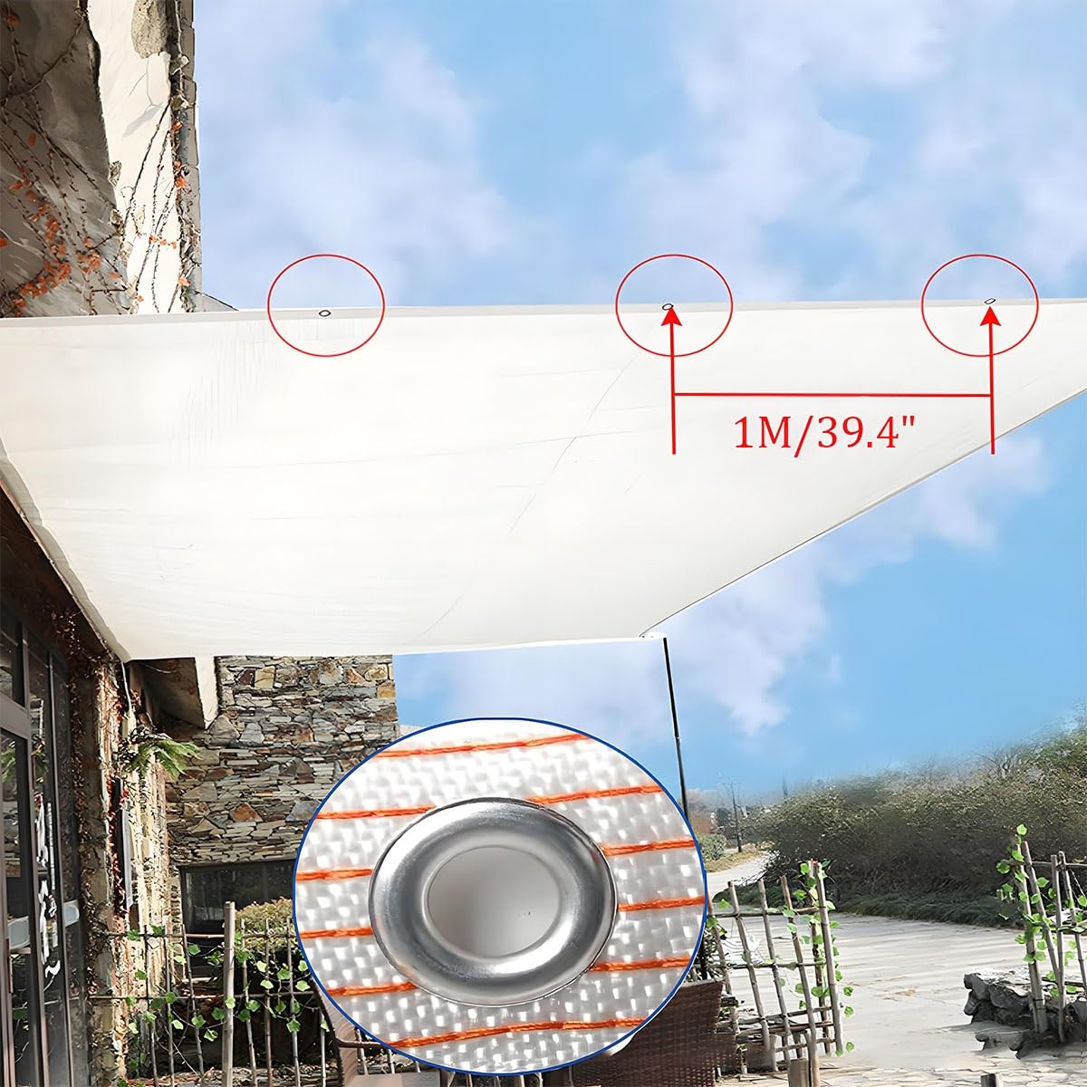 Siatka zacieniająca premium z oczkami do użytku na zewnątrz – 4 x 6 m, 5 x 5 m, 5 x 11 m, odporna na promieniowanie UV, idealna do pergoli ogrodowej i na balkon.