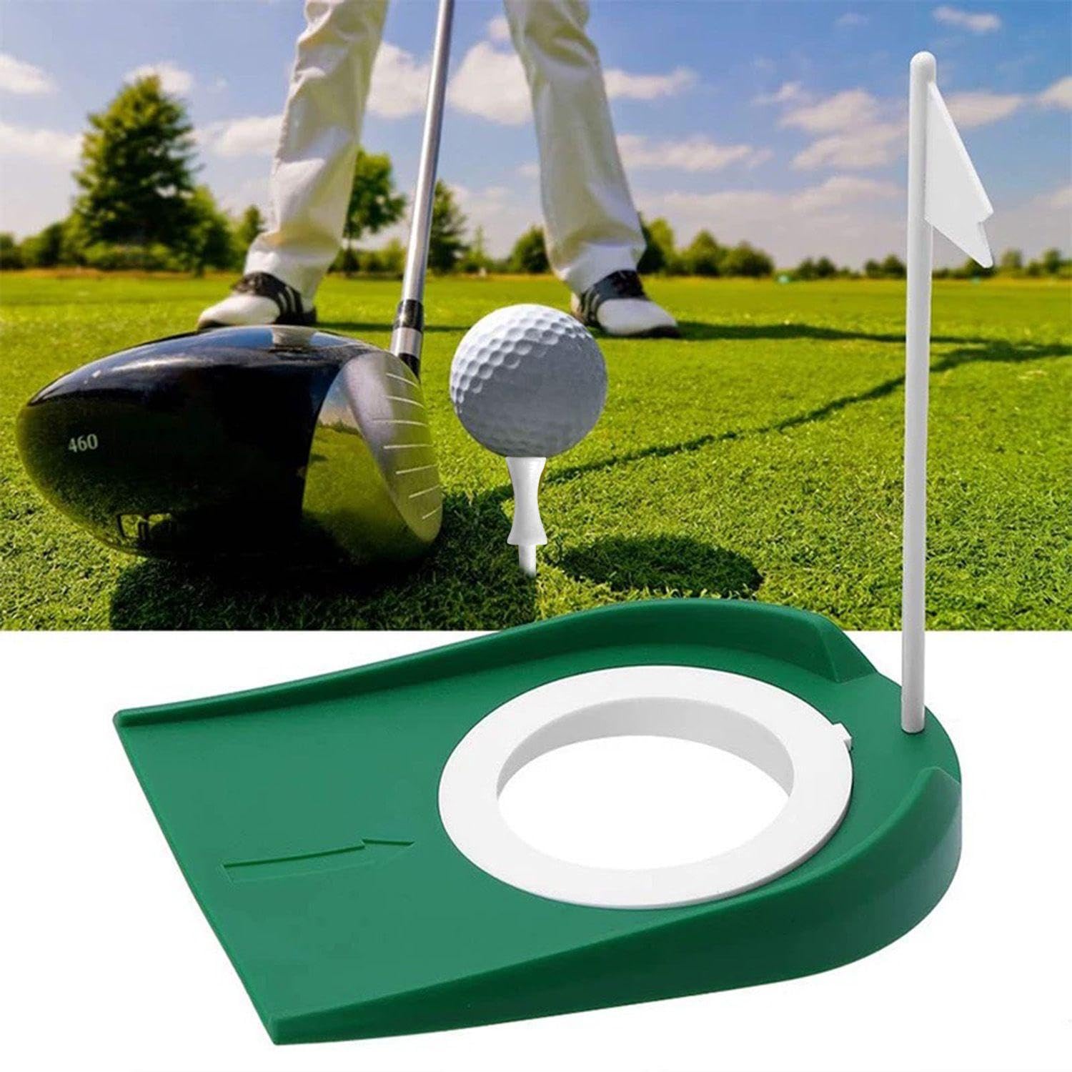 Putter Da Golf In 2 Pezzi E Spuntoni Da Golf In 5 Pezzi, Ausili Per L'Allenamento Del Golf, Accessori Per Minigolf Indoor, Accessori Per Il Golf, Accessori Per Il Golf Portatili