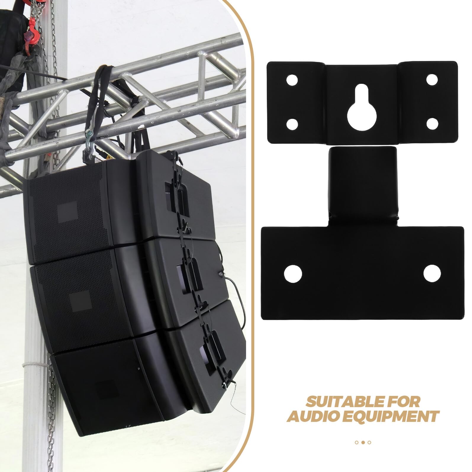Soportes de Pared para Altavoces de Estantería Gancho para Altavoz Envolvente 10 Juegos Montaje Fijo Resistente para Altavoces de Cine Estudio y Ktv Instalación Segura y
