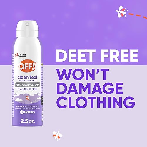 Miniatura 4 de OFF! Clean Feel - Aerosol repelente de insectos de tamaño viaje, sin fragancia para una protección duradera contra mosquitos y garrapatas, 2.5 onzas