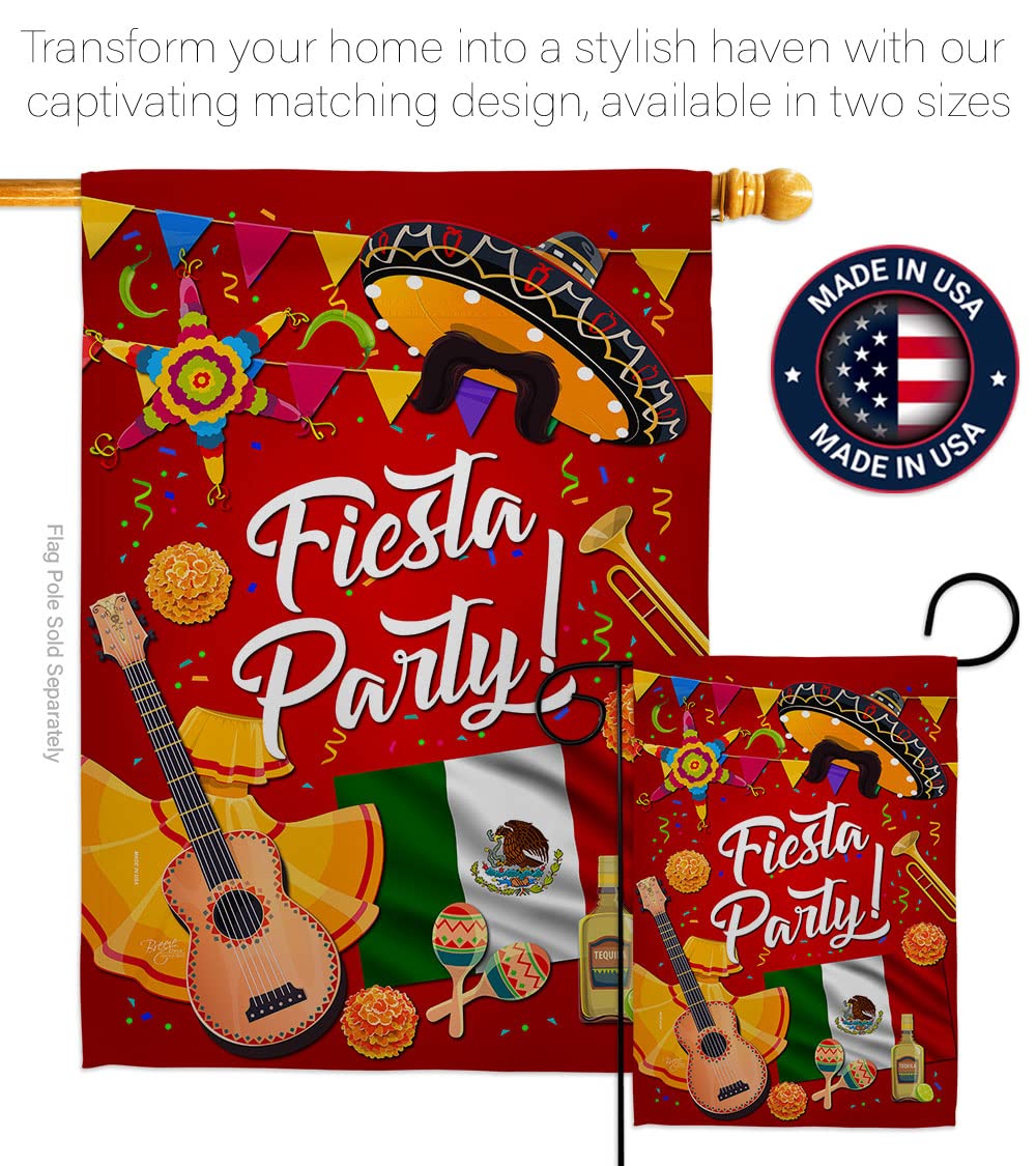 Breeze Decor Party House Flag Set Food Fruits Pineapple Strawberry Apple Wa＿並行輸入品 : Breeze Decor Fiesta Fun House Flag Celebration Party