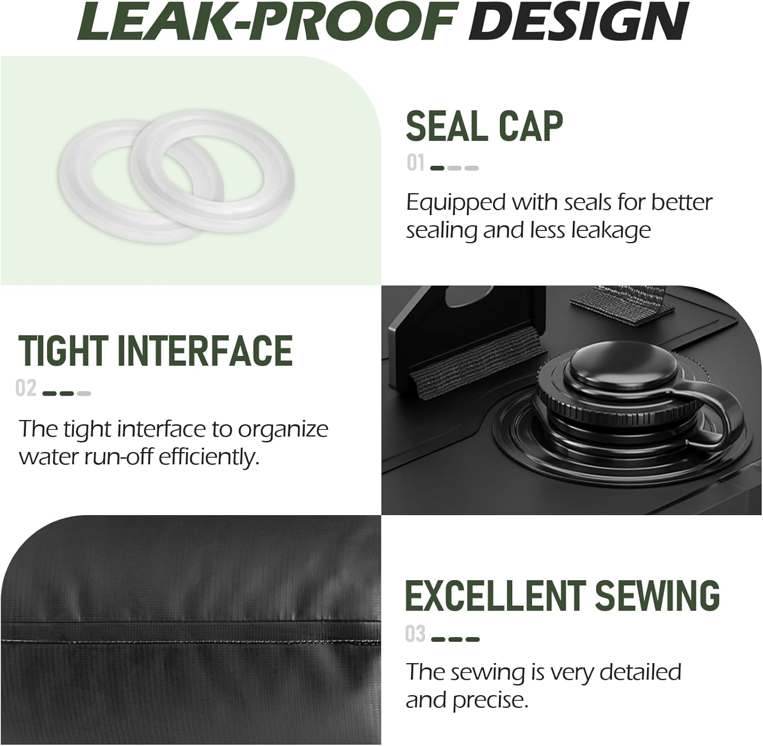 Canopy Weights, 88 LBS Heavy Duty Set of 4 Tent Water Leg Bags for Outdoor Gazebos, Umbrellas, Pergolas, Sunshades & Patio Furniture (Black 10L x 4)