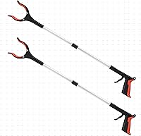 Vista 7 de Herramienta de agarre para alcanzar objectos, 31 pulgadas, para personas mayores, ligera, extralarga, práctica, pinza/herramienta de ayuda