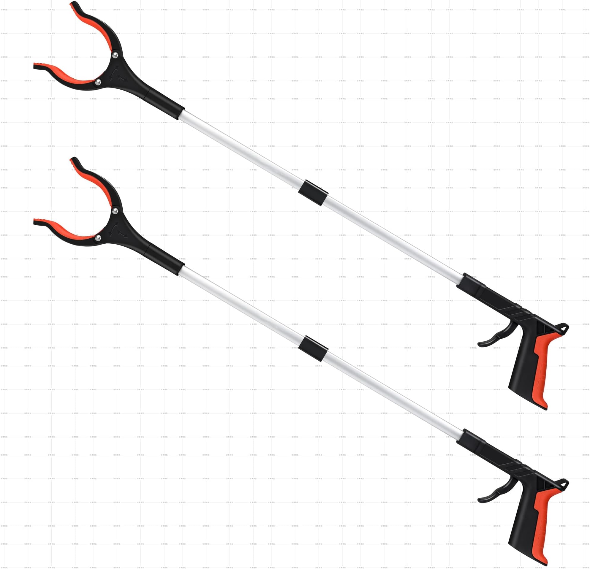Grabber Reacher Tool, 32" Grabbers for Elderly, Lightweight Extra Long Handy Trash Claw Grabber, Mobility Aid Reaching Assist Tool for Trash Pick Up, Nabber, Litter Picker, Arm Extension (Orange3)
