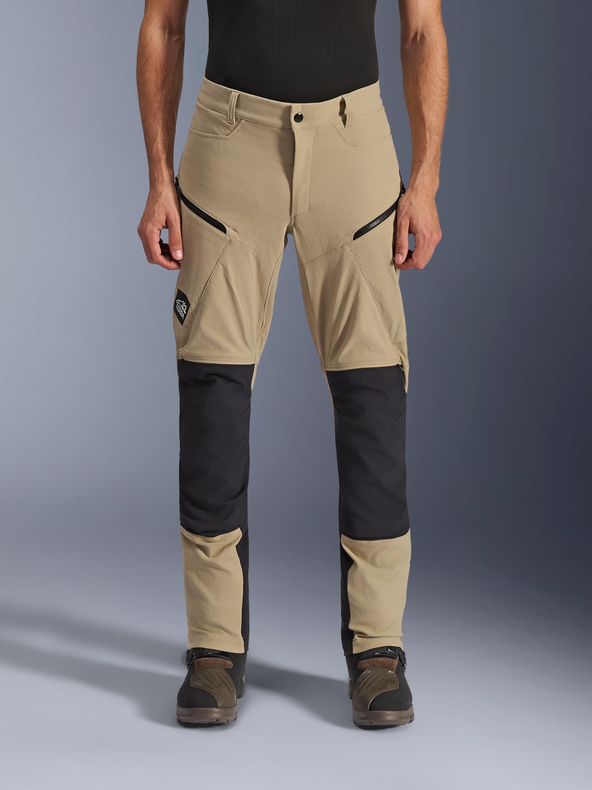 Alpinestars Flex-AST Explorer Pantaloni tessili per motociclette, beige/nero, 3XL