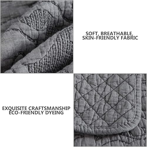 Miniatura 17 de Travan - Juego de edredón de 3 piezas reversible y ligero, ropa de cama con fundas de almohada para todas las estaciones, estampado floral marrón