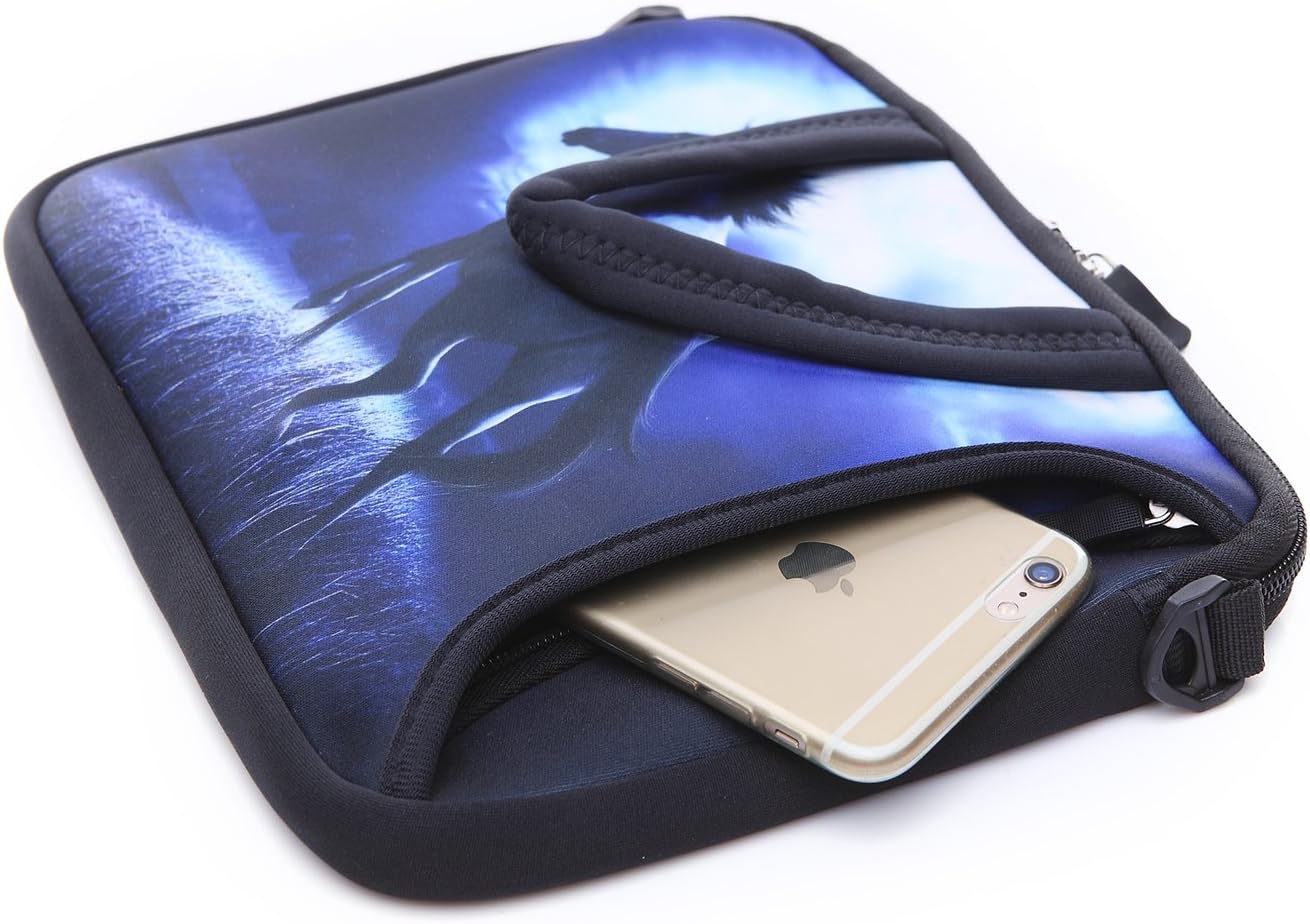 10-Inch Laptop Shoulder Sleeve Case and Tablet Bag for most 9.7" 10" 10.1" 10.2" Ipad/Notebook/eBook/Readers (blue horse) - Image 4
