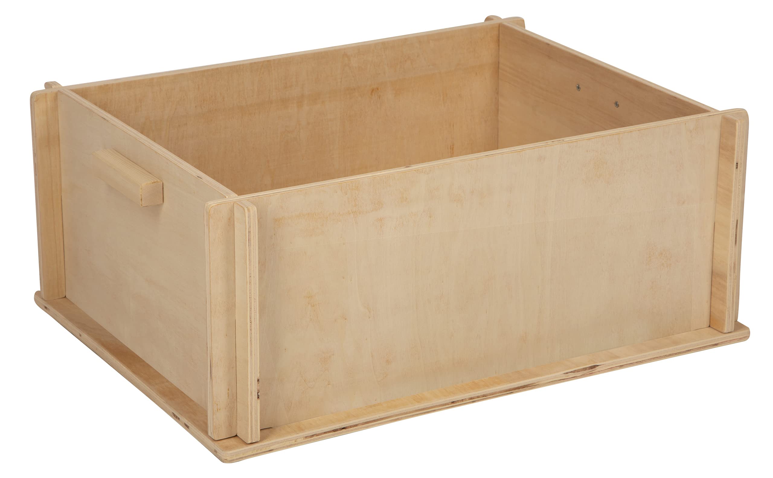 Kerbl Pet Buddelkiste, 50 x 39 x 20 cm, naturbelassenes Holz, mit Tragegriff, einfache Montage