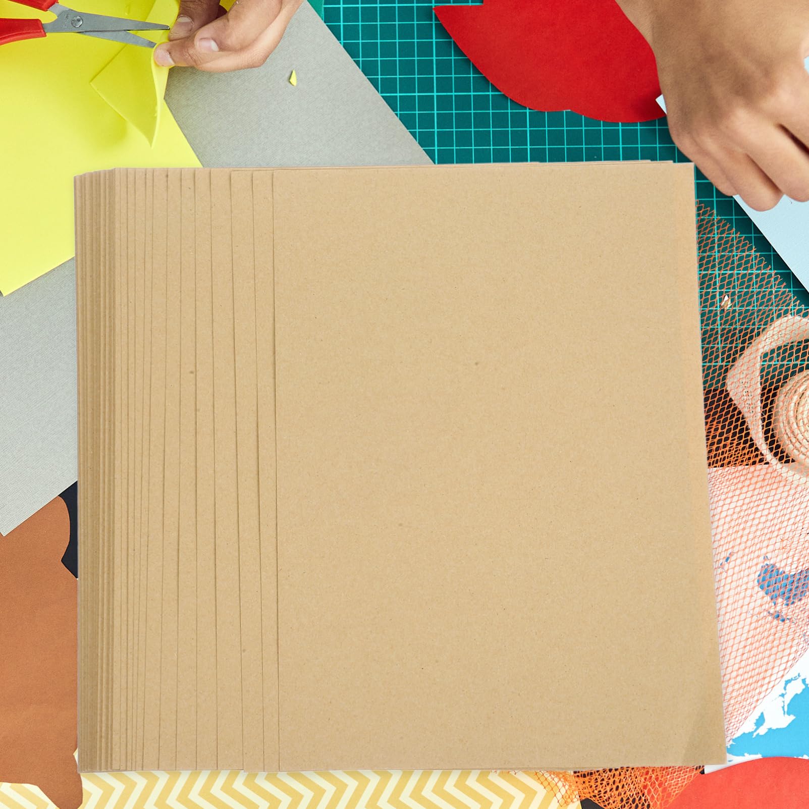 jojofuny Kraftpapier aus Holzschliff Dickes Braunes Pappe für Bastelprojekte Scrapbooking und Notizbücher Vielseitiges Kartonpapier für Diy-kunstwerke