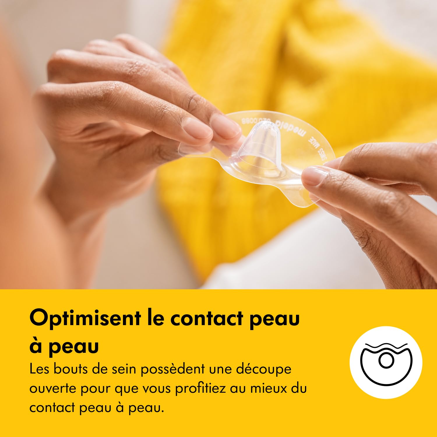 Medela Bouts de sein en silicone Contact Medela, design ultra-fin et souple, fabriqués sans BPA, 1 paquet de 2 bouts de sein (20 mm) et étui