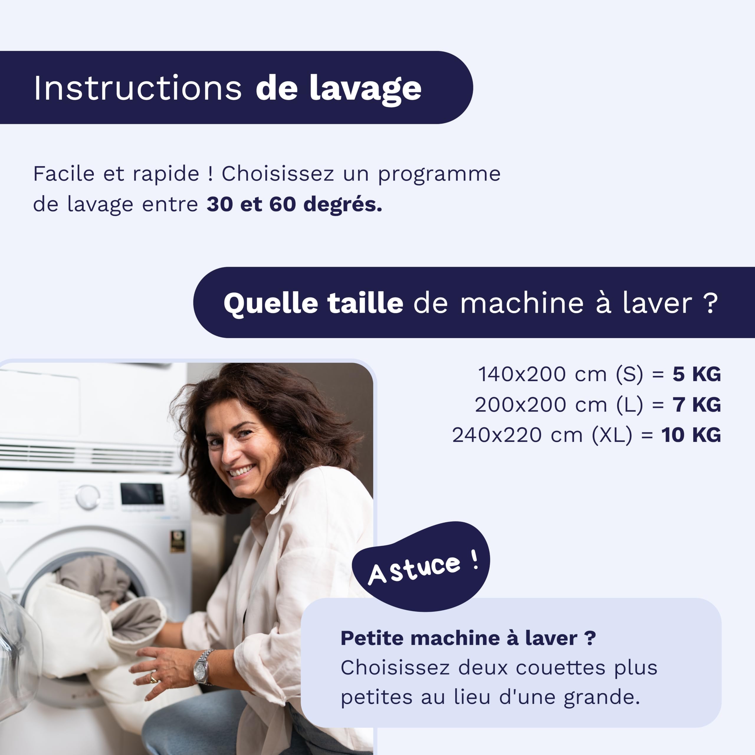 Zelesta Royalbed Couette 4 Saisons Sans Housse - Linge de Lit Hiver et Été Chaude - Lavable (Lila & Sand Beach, 240x200cm)