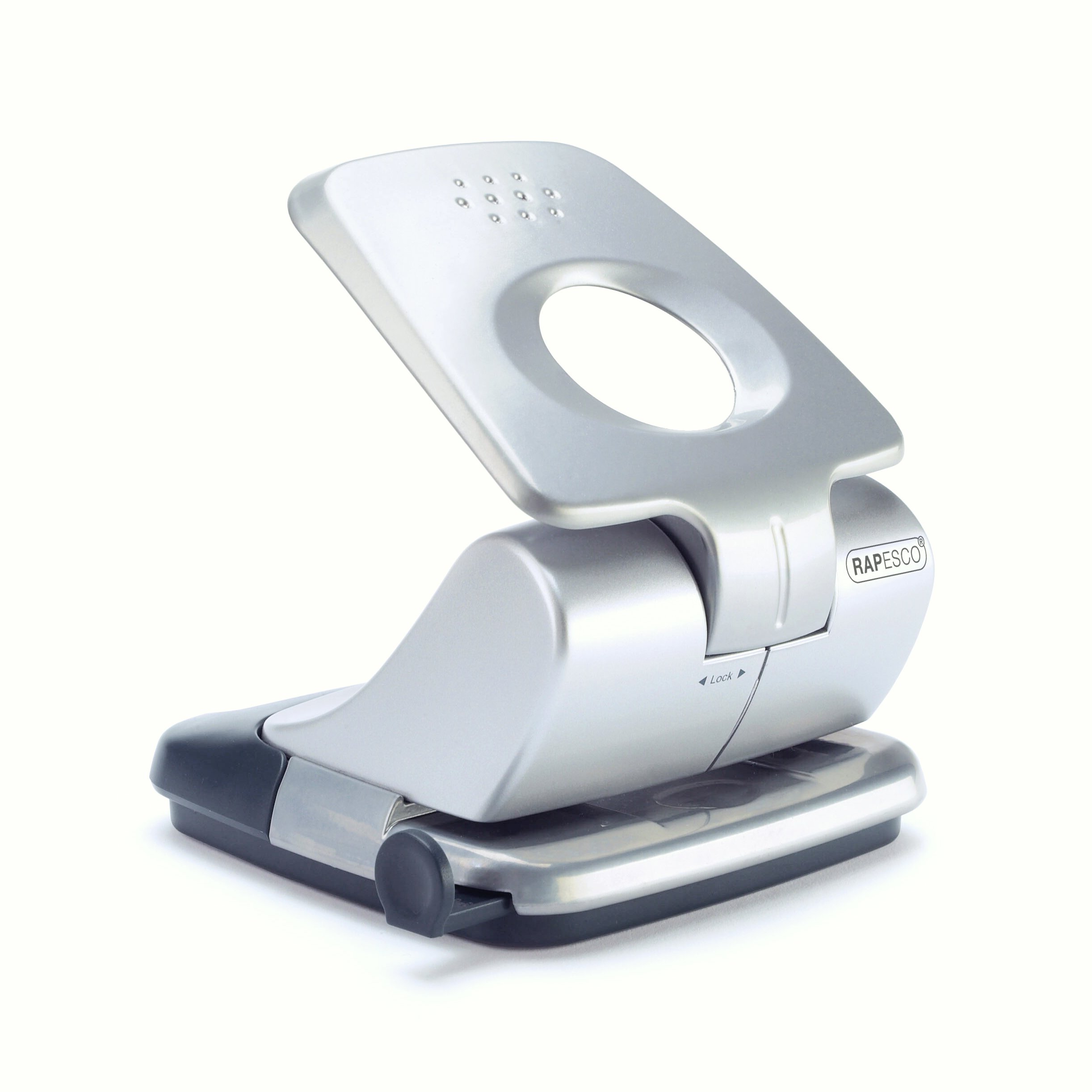 Rapesco 0726 Zero-30 Perforadora de 2 Agujeros, 30 Hojas de Capacidad, Plateado