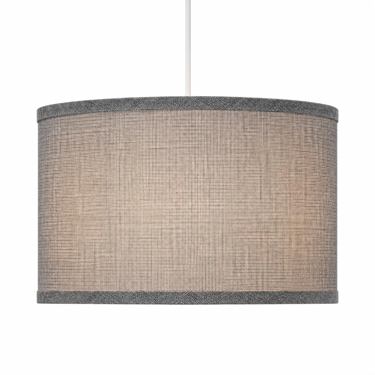 ZEONX 12" (30cm) Gray Linen Drum Lamp Shade – Medium Lampshade for Ceiling Lights, Table & Floor Lamps, Compatible with E26 and E27, Easy Fit for Living Room, Bedroom, Office, Kitchen & Hallway