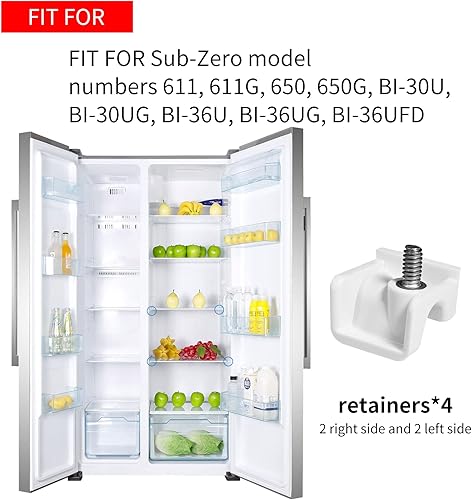 Miniatura 3 de Paquete de 4 retenedores de cesta de congelador 7009399 Reemplazo SUB ZERO congelador cesta inferior 5029 611 650 BI-30U BI-30UG 611G BI-30U, Vanshly