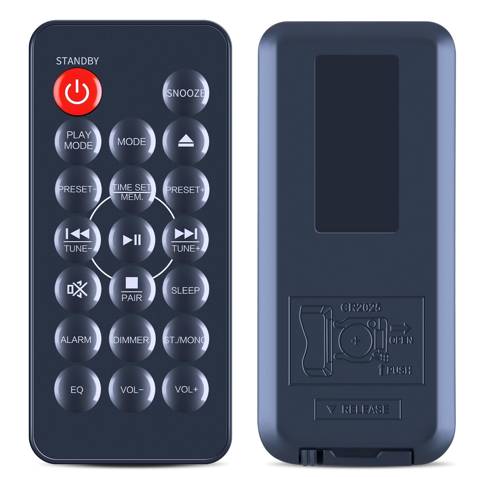 Télécommande pour Jensen JBS-210 pour remplacer un boîtier perdu ou cassé - 8