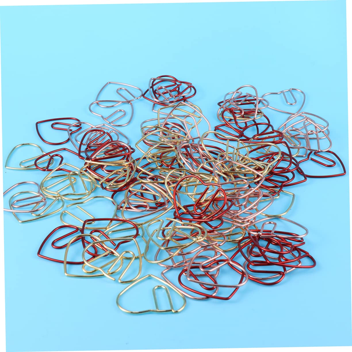NUOBESTY 150stücke Herzförmige Büroklammern Kreative Lesezeichen Für Büro Schule Und Notizbuch Gemischte Farben Clips Für Scrapbooking Und Kalenderanwendung