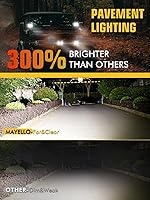 Vista 4 de MAYELLO - Barras de luz LED cuadradas de 4 pulgadas - 60W de haz blanco para caminos fuera de carretera y luces antiniebla - 6500K 10000LM IP68