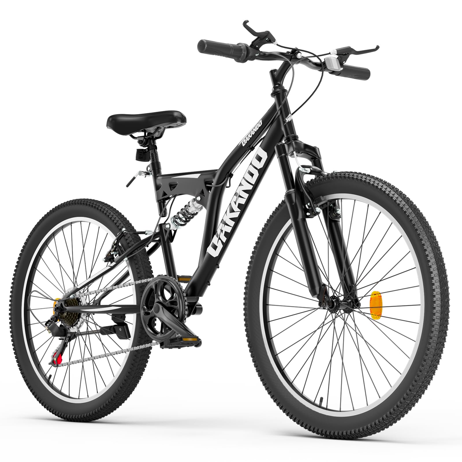 26-inch Mountain Bike, 7-Speed Adult Bike with Dual V Brakes, Adjustable Saddle &All-Terr…