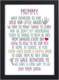 PERSONALISED Mothers Day Gifts NANNY NANA NAN GRANNY GRAN Keepsake Wooden Block - PERSONALISED with ANY NAME and ANY RECIPIENT - Black or White Framed A5, A4, A3 Prints or 18mm Wooden Blocks