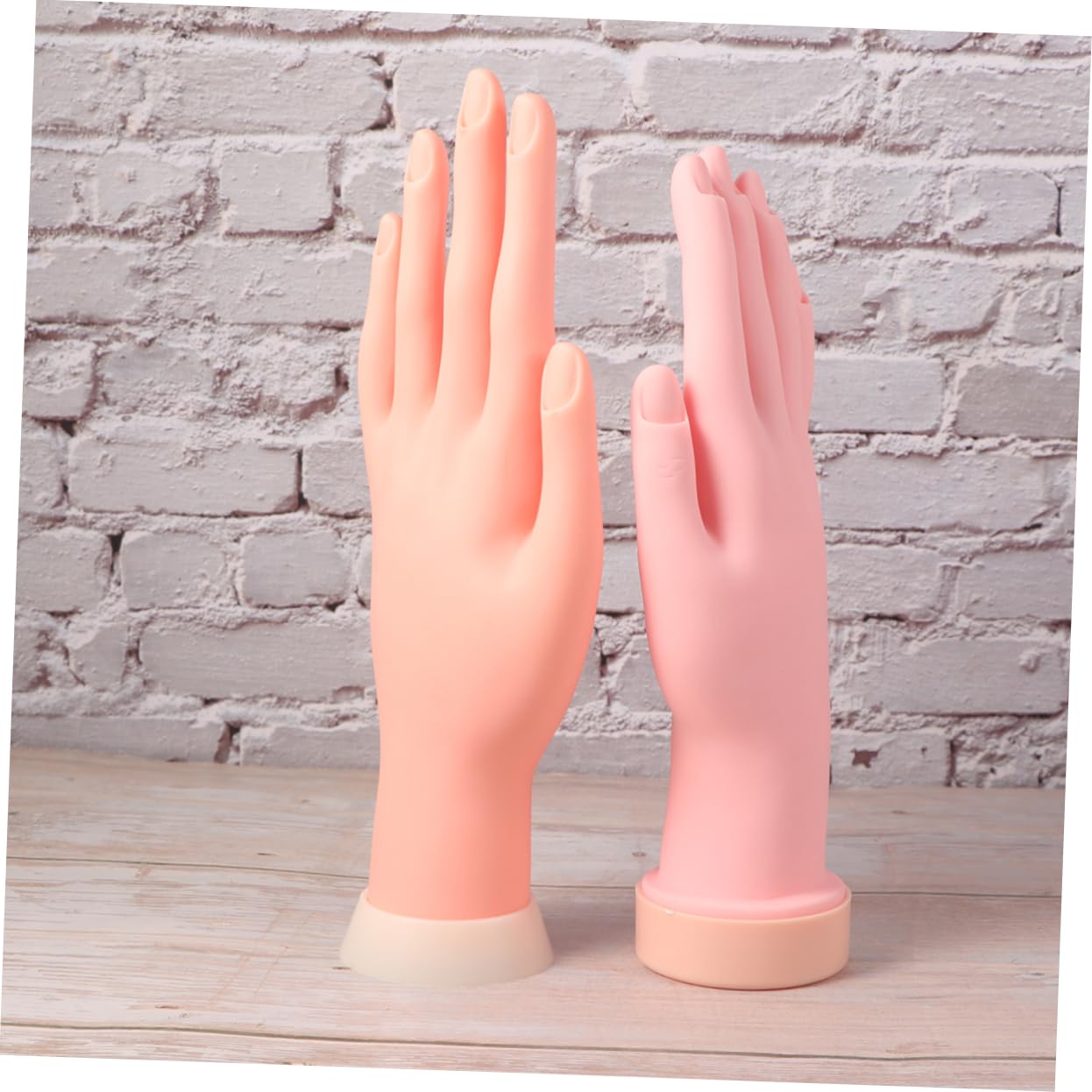 2pcs Practice Prosthetic Hand Nail Training Tool Simulated Nail Tips for Artistic Practice