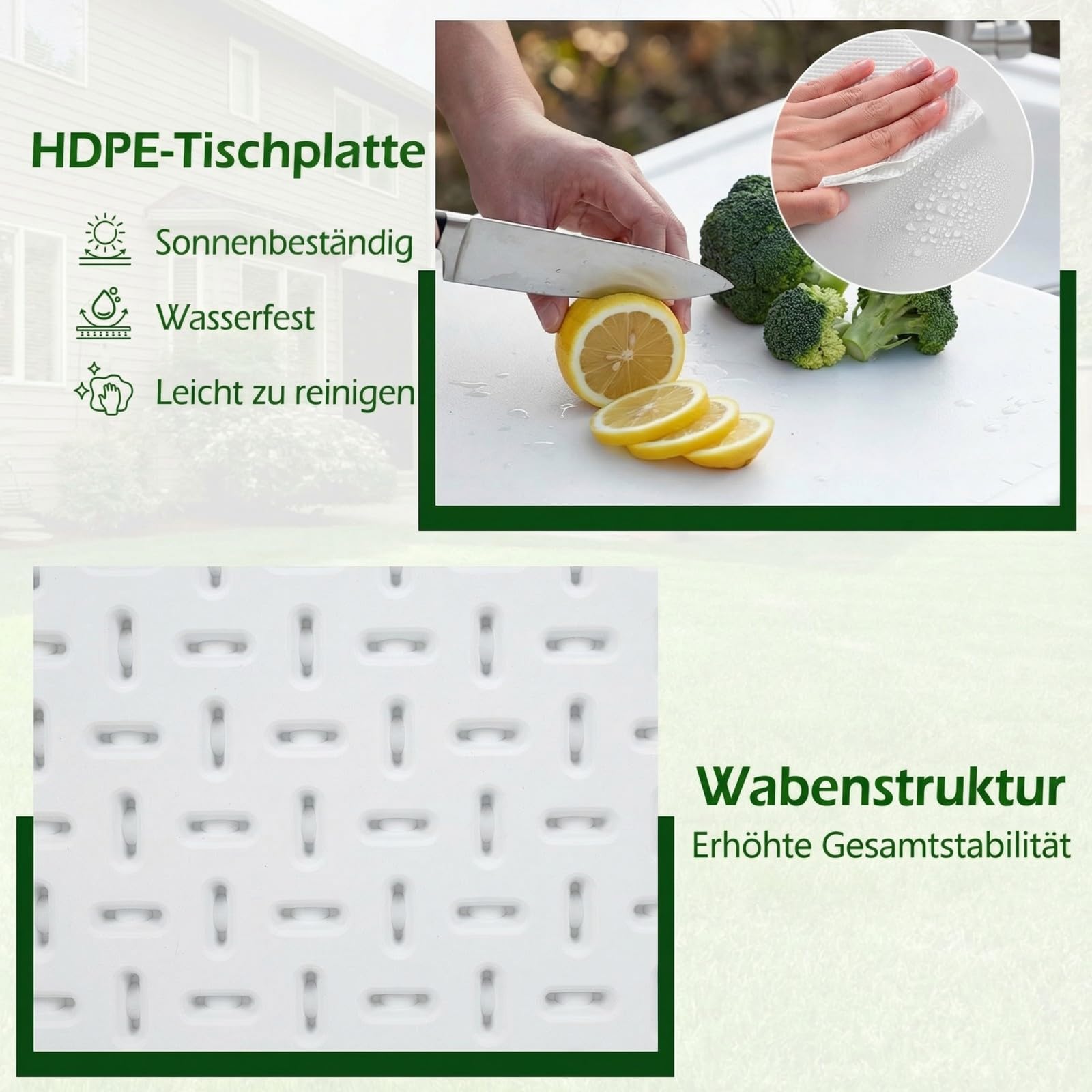 COSTWAY Fischreinigungstisch klappbar, Filetiertisch mit Spüle, Wasserhahn & Messskala, Campingtisch für Garten, Terrasse & zum Angeln, 104 x 59 x 76 cm, Weiß