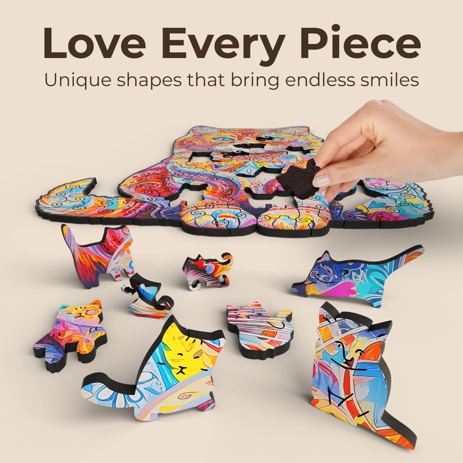 Amazon | Crafthub Animal Puzzles | 木製 ジグソーパズル | A3