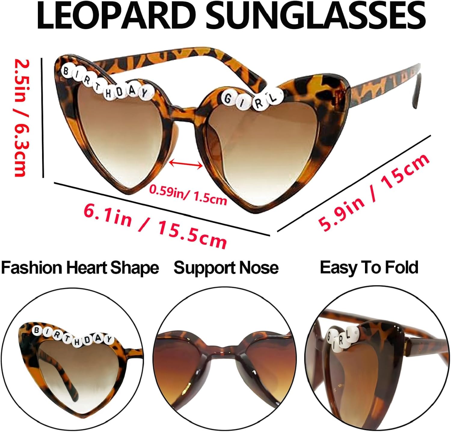 2PCS Cheetah Birthday Sash and Sunglasses for Women Leopard Print Birthday Sash Cheetah Sunglasses Accessories for 18th 21st 25th 30th Birthday Jungle Safari Party Decorations