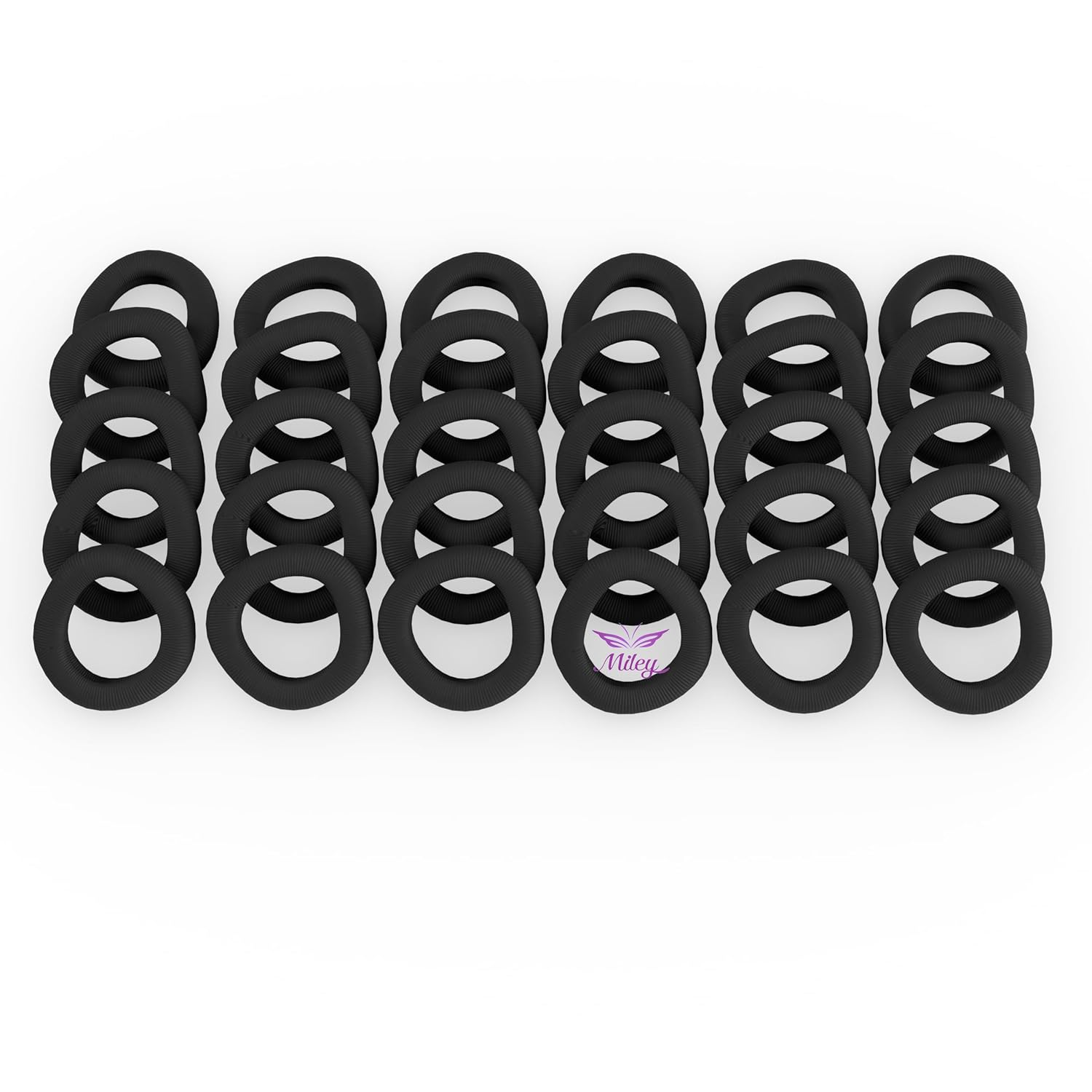 Miley 30 Pcs Black Rubber Band for Women| Medium Size | Strong Elastic | Black Color Rubber band | Quality Hair Ties for Ponytails